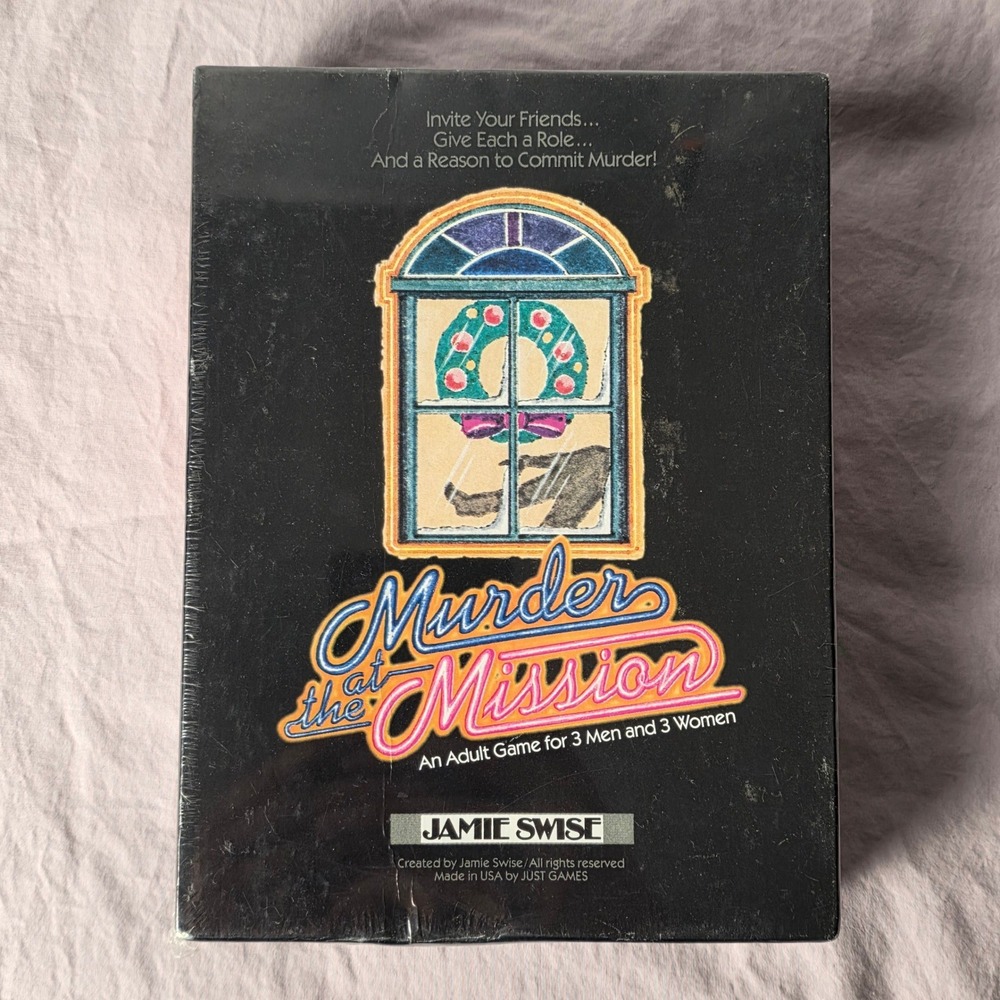 VTG Jamie Swise Murder at the Mission Board Game Adult Mystery 6 Player Unopened